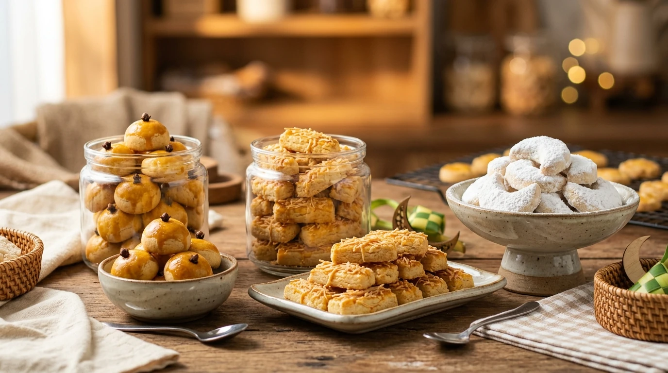 Koleksi Kue Kering Lebaran Favorit Nastar Kastengel dan Putri Salju
