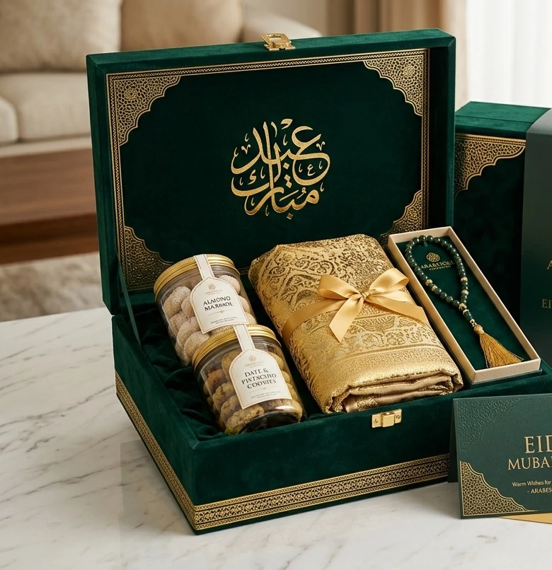 Hampers perlengkapan ibadah dalam kotak elegant